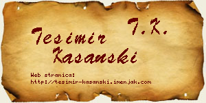 Tešimir Kašanski vizit kartica